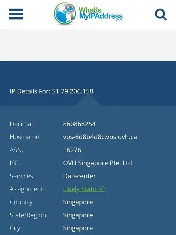 Connected IP Addess